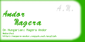 andor magera business card